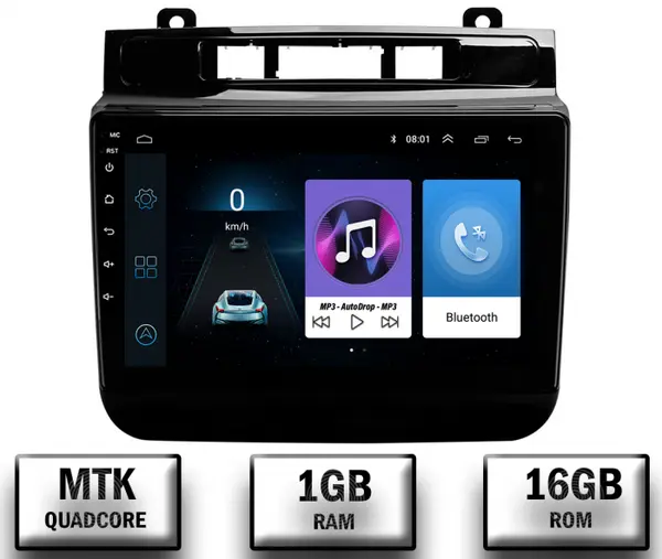 Navigatie Volkswagen Touareg (2010-2018), P-Quadcore 1GB RAM + 16GB ROM, 9 Inch - AD-BGP9001+AD-BGRKIT051