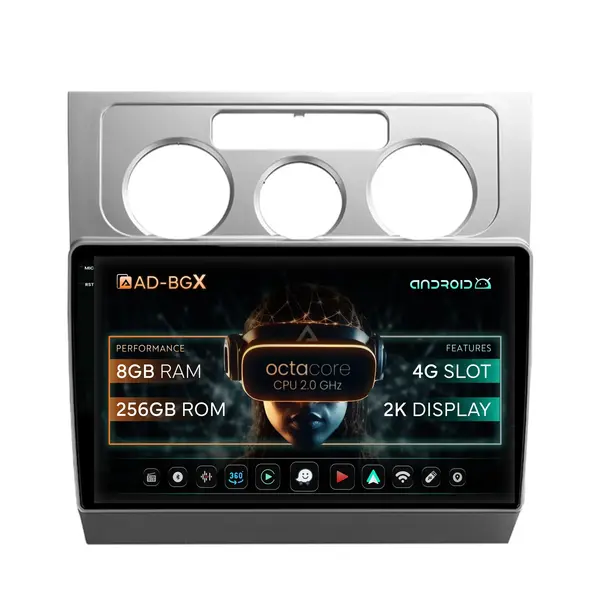 Navigatie Volkswagen Touran (2003-2010), Android, Z-Octacore 8GB RAM + 256GB ROM, 10.36 Inch - AD-BGX10008+AD-BGRKIT054