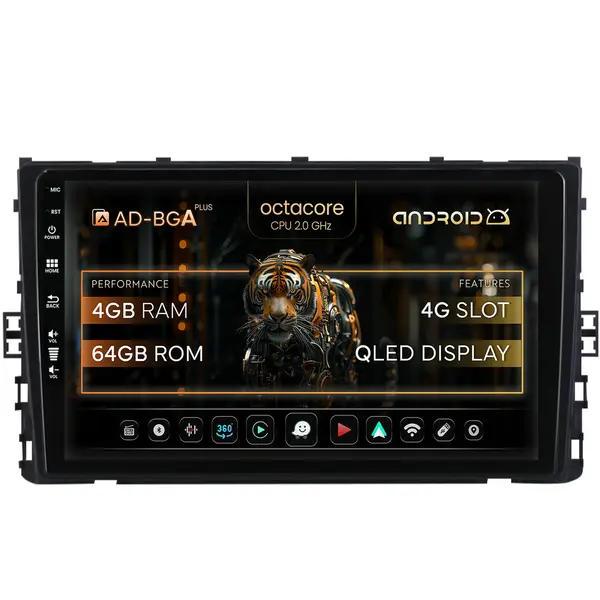 Navigatie Volkswagen Transporter Caravelle (2020+), Android, A-Octacore 4GB RAM + 64GB ROM, 9 Inch - AD-BGA9004+AD-BGRKIT041V6