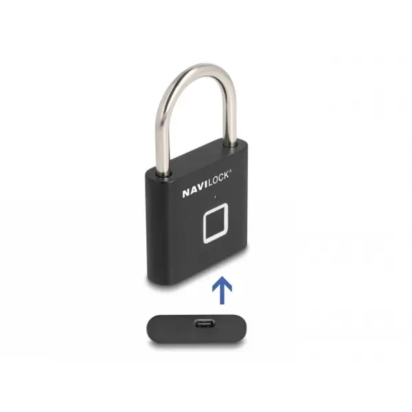 Navilock Lacat cu inchidere amprenta Negru, Navilock 20965