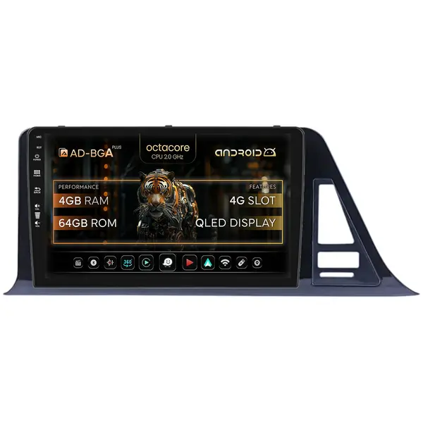 Navitatie Toyota C-HR (2016-2020), Android, A-Octacore 4GB RAM + 64GB ROM, 9 Inch - AD-BGA9004+AD-BGRKIT073