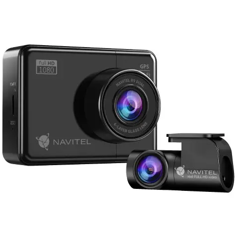 NAVITEL Camera auto DVR Navitel R9 Dual, Full HD 1920x1080, WiFi, GPS, 170° 2.7, Negru