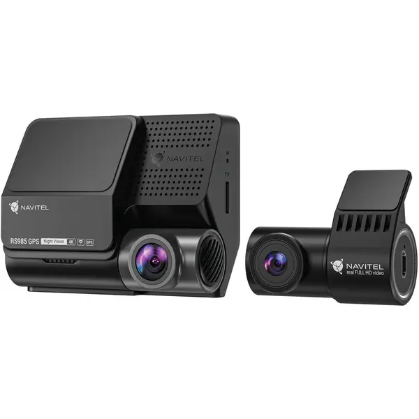 NAVITEL Camera auto DVR Navitel RS985, 4K, 160°, USB-C, 3, Night Vision, Full HD, Negru