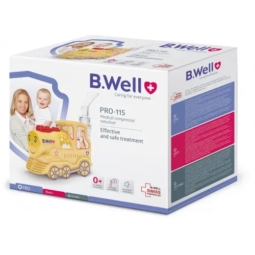 Nebulizator cu compresor trenulet sugari copii adulti B.Well Basic PRO-115 Zephyr Labs