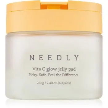 NEEDLY Vita C Glow Jelly Pad dischete demachiante pentru o piele mai luminoasa