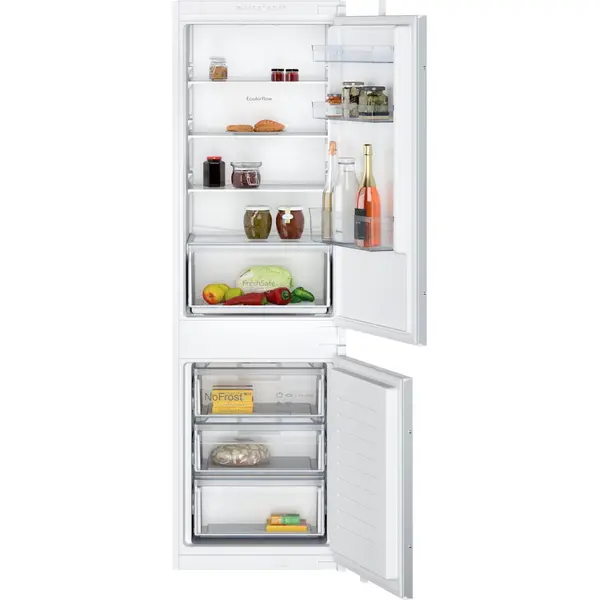 NEFF Combina frigorifica incorporabila Neff KI7861SE0 N 30, 260L, SuperFreeze cu dezactivare automata, NoFrost, Eco Air Flow, Alb