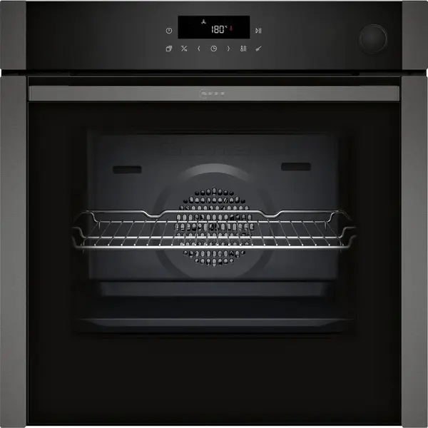 NEFF Cuptor electric incorporabil Neff B6AVJ7AG3 N50, 71 L, 21 tipuri de incalzire, sistem Air Fry, Circo Therm abur, Negru-Grafit
