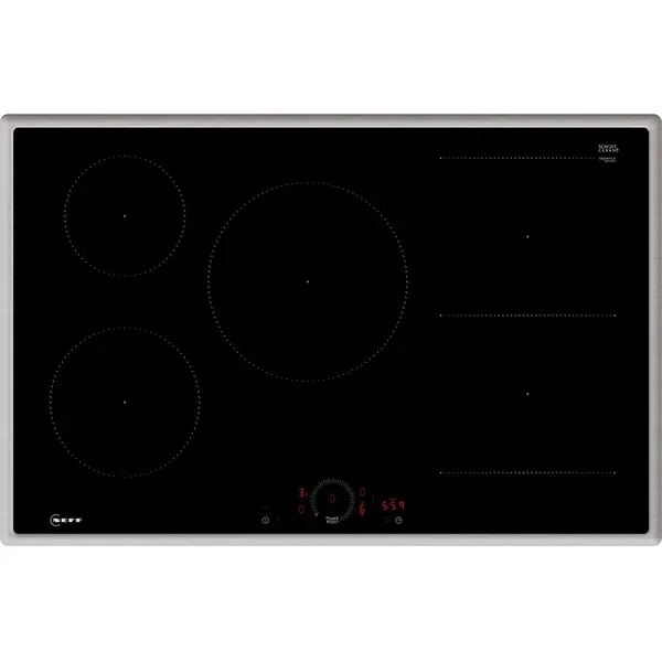 NEFF Neff T58SHW1L0 N 70 Plita Inteligenta Incorporabila cu Inductie, 5 Zone, 7400 W, 80 cm, Negru