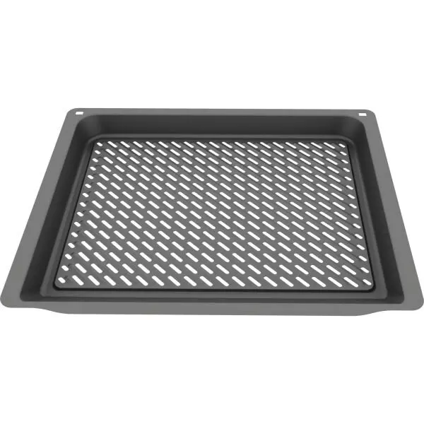 NEFF Tava de copt NEFF AirFry & Grill Z1655CA0 - 17007770, Otel emailat, L45.5cm, l37.5cm, H3.40cm, G1.2kg, Greutate maxima admisa 16kg, Maximum 350°C, DW Safe, Anthracite