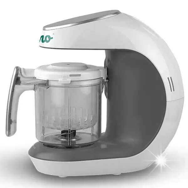 NENO Blender pentru copii NenoCibo , cu functie de gatire la aburi, 2 in 1, 300W, 300ml, Alb-Gri