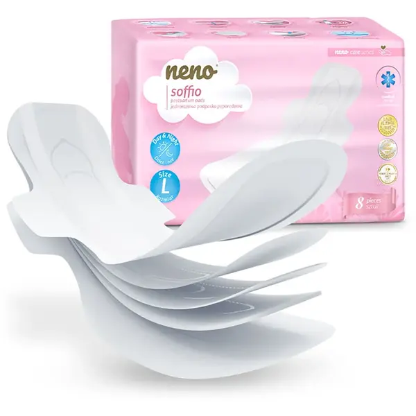NENO Soffio absorbante postnatale cu aripioare 8 buc