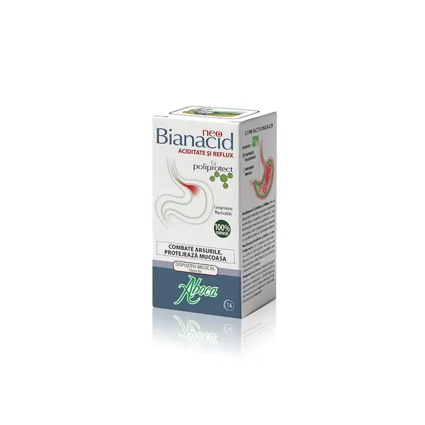 NeoBianacid pentru aciditate si reflux, Aboca | 14 capsule | 14 comprimate