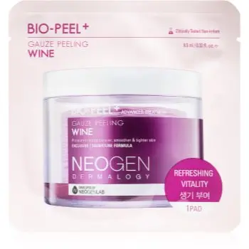 Neogen Dermalogy Bio-Peel+ Gauze Peeling Wine discuri pentru indepartarea impuritatilor pentru netezirea pielii si inchiderea porilor