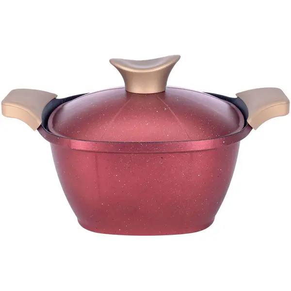 NeoKlein Neoklein Oala patrata cu capac 24cm, Rosu