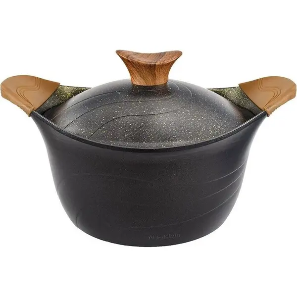 NeoKlein Oala cu capac Neoklein CS32, diametru 32 cm, capacitate 9.6 L, aluminiu turnat, invelis anti-aderent, Negru