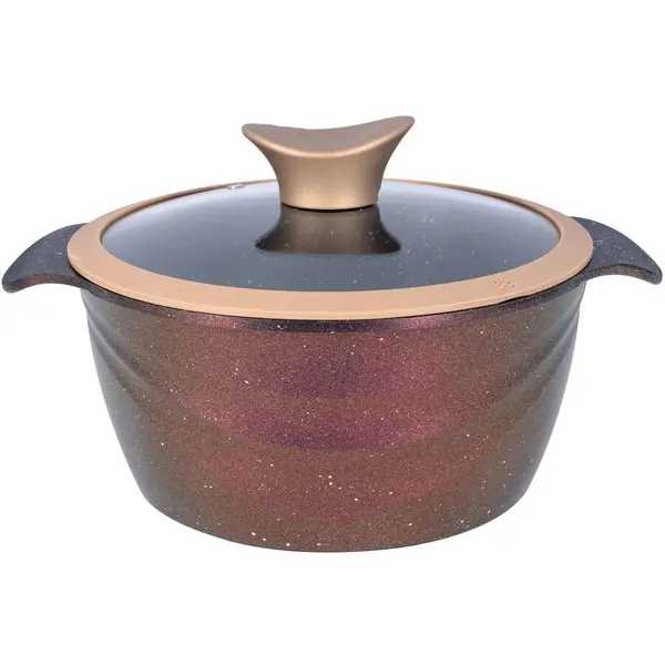 NeoKlein Oala Neoklein CSG18-Royal, cu capac din sticla, 18 cm, 1.8 L, aluminiu turnat, invelis anti-aderent, Royal