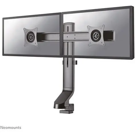 NEOMOUNTS Suport birou dual pentru monitoare Neomounts FPMA-D860DBLACK, Diagonala 10-27, Greutate maxima 7kg per monitor, VESA 75x75~100x100, Negru