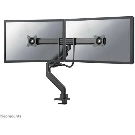 NEOMOUNTS Suport birou dublu pentru monitoare Neomounts DS75-450BL2, Diagonala 17-32, Greutate maxima 8kg per monitor, VESA 75x75~100x100mm, Negru