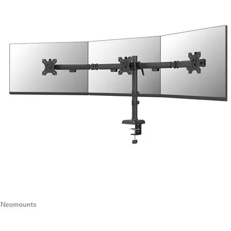 NEOMOUNTS Suport birou triplu pentru monitoare NEOMOUNTS DS60-600BL3, Pentru 3 monitoare, Diagonala 10-27, Greutate maxima 6 kg per monitor, VESA 75x75~100x100, Negru