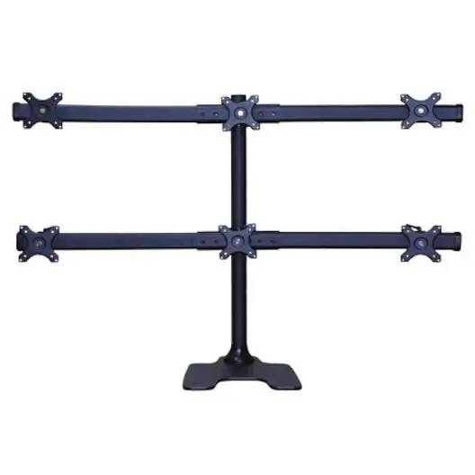 NEOMOUNTS Suport monitor Neomounts FPMA-D700DD6, pentru 6 monitoare, ecran 10-27 inch, greutate maxima 8 kg/monitor, Negru
