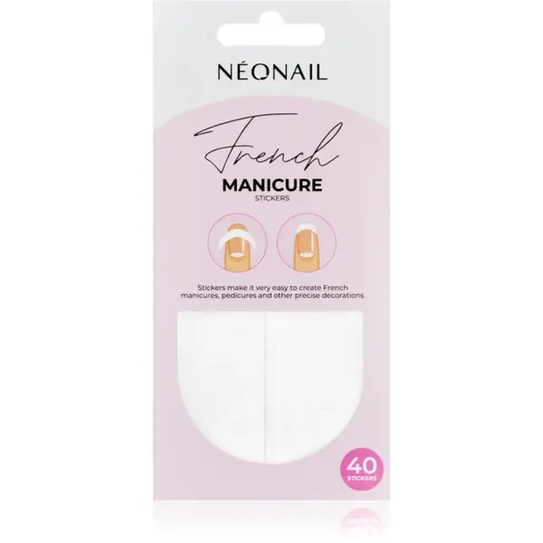 NEONAIL French Manicure Stickers folii autocolante pentru unghii tip 01 40 buc