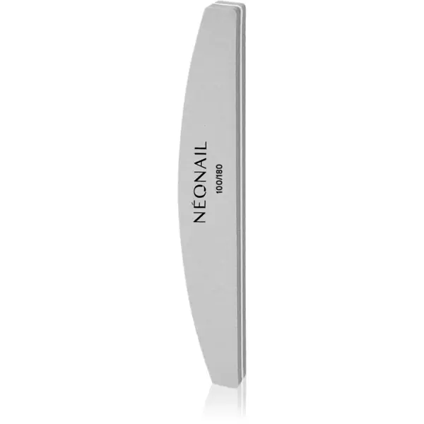 NEONAIL Nail Buffer Curved pila de luciu tip 100/180 Grey 1 buc