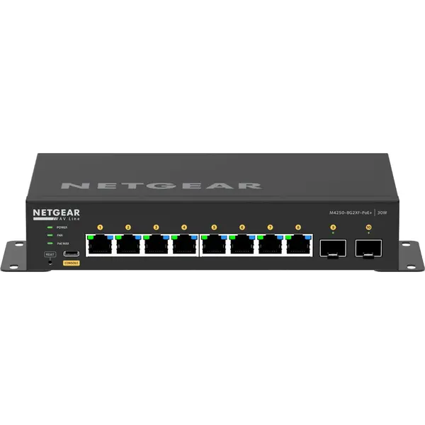 netgear NETGEAR GSM4210PX-100EUS switch-uri Gestionate L2/L3 Gigabit Ethernet (10/100/1000) Power over Ethernet (PoE) Suport Negru