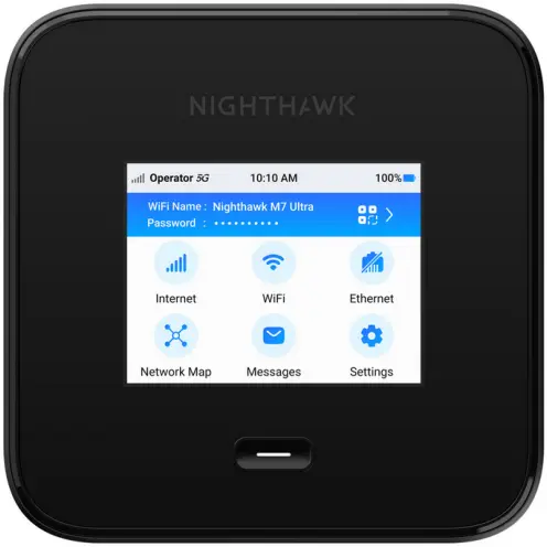 netgear Router Wireless Portabil Netgear Nighthawk M7 Pro, Tri Band, 5G, Wi-Fi 7, 1 x LAN, USB, Negru