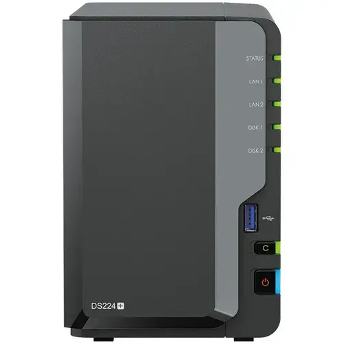 Network Attached Storage Synology DiskStation DS224+ cu procesor Intel Celeron J4125 2GHz, 2-bay, 2GB DDR4