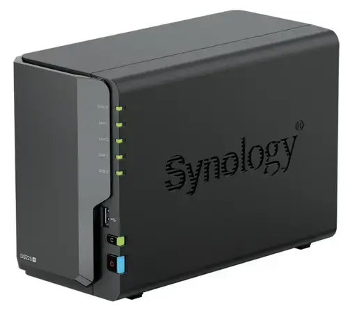 Network Attached Storage Synology DS225+, 2-Bay, Intel Celeron Quad-Core J4125, 2GB DDR4, 1x 1GbE, 1x 2.5GbE, 2x USB 3.2 Gen 1