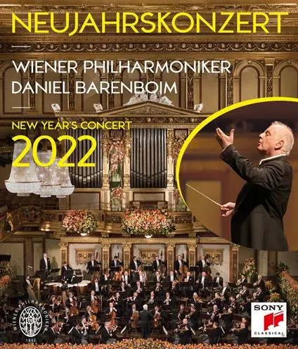 Neujahrskonzert 2022 (New Year's Concert) - Blu-Ray | Wiener Philharmoniker, Daniel Barenboim, Johann Struass, Josef Strauss, Joseph Hellmesberger