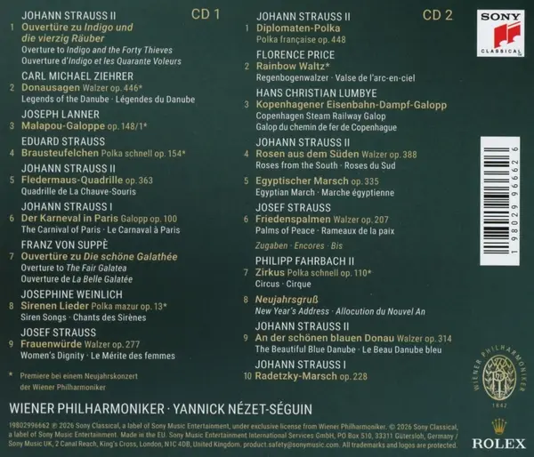 Neujahrskonzert 2026 / New Year's Concert 2026 | Wiener Philharmoniker, Yannick Nezet-Seguin