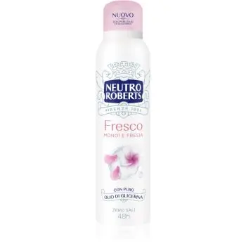 Neutro Roberts Monoi e Fresia deodorant spray cu o eficienta de 48 h