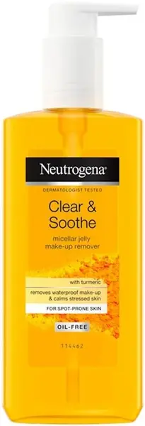 Neutrogena Gel micelar pentru față Clear & Soothe cu turmeric, 200 ml