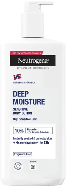 Neutrogena Loțiune hidratantă intensă pentru piele sensibilă, 400 ml