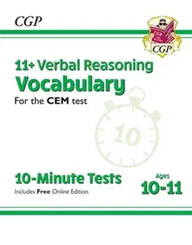 New 11+ CEM 10-Minute Tests: Verbal Reasoning Vocabulary - Ages 10-11 (with Online Edition), Paperback/CGP Books
