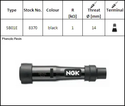 NGK - Pipa bachelita SB01E
