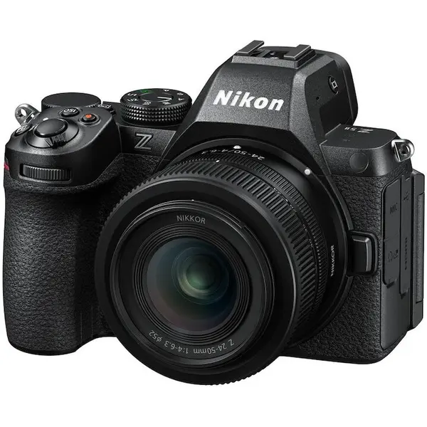 Nikon Aparat foto Mirrorless Nikon Z5 II, Full-Frame, Senzor FX IBIS 24.5 MP, 4K, Wi-Fi + Obiectiv 24-50mm, Negru