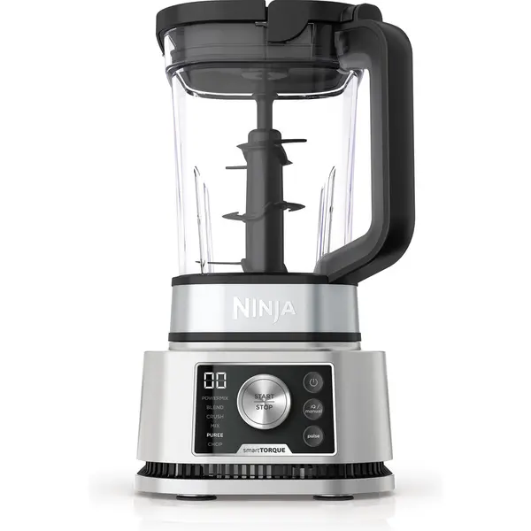 NINJA Blender NINJA CB350EU Foodi Power Nutri 3 in 1 CB350, 1200W, 2.1L, 6 programe Auto IQ, argintiu