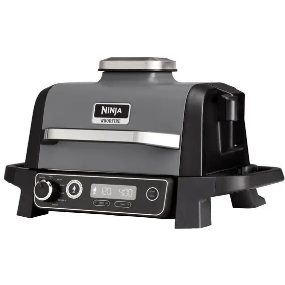 NINJA Gratar electric NINJA Woodfire OG701EU Hot Air Fryer, 2400W, 7 functii de gatire, Grey