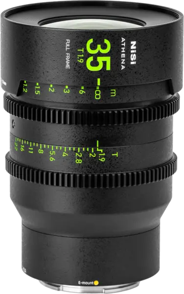 NiSi Cine Lens Athena Prime 35mm T1.9 E-Mount (Without Drop-in Filter)