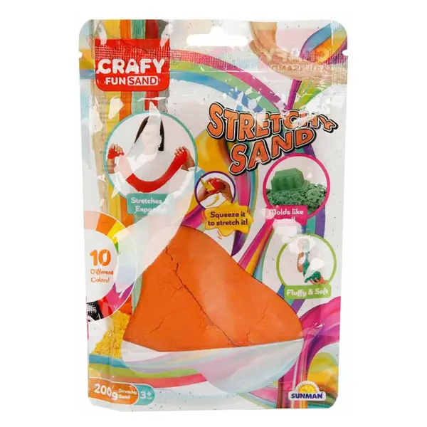 Nisip creativ, Crafy, 200 g, Portocaliu