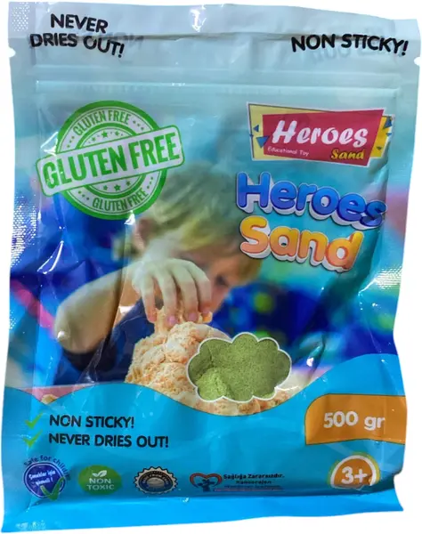 Nisip pentru joacă Heroes - Culoare albastră, 500 g
