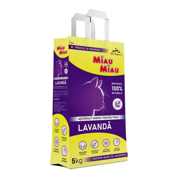 Nisip Pisici MIAU MIAU Lavanda 5kg