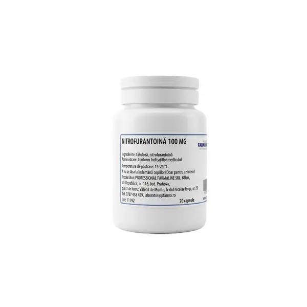 Nitrofurantoina 100 mg 20 capsule