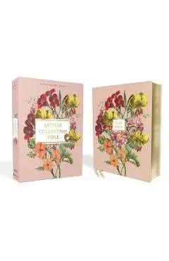 Niv, Artisan Collection Bible, Leathersoft, Blush Floral, Red Letter Edition, Comfort Print - Zondervan
