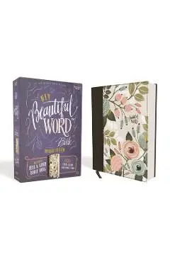 Niv, Beautiful Word Bible, Updated Edition, Peel/Stick Bible Tabs, Cloth Over Board, Multi-Color Floral, Red Letter, Comfort Print: 600+ Full-Color Il - Zondervan