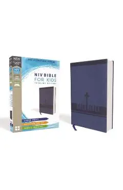 Niv, Bible for Kids, Large Print, Leathersoft, Blue, Red Letter Edition, Comfort Print: Thinline Edition - Zondervan