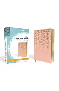 Niv, Bible for Teens, Thinline Edition, Leathersoft, Pink, Red Letter Edition, Comfort Print - Zondervan