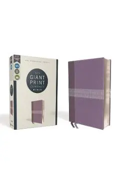Niv, Giant Print Compact Bible, Leathersoft, Purple, Red Letter Edition, Comfort Print - Zondervan